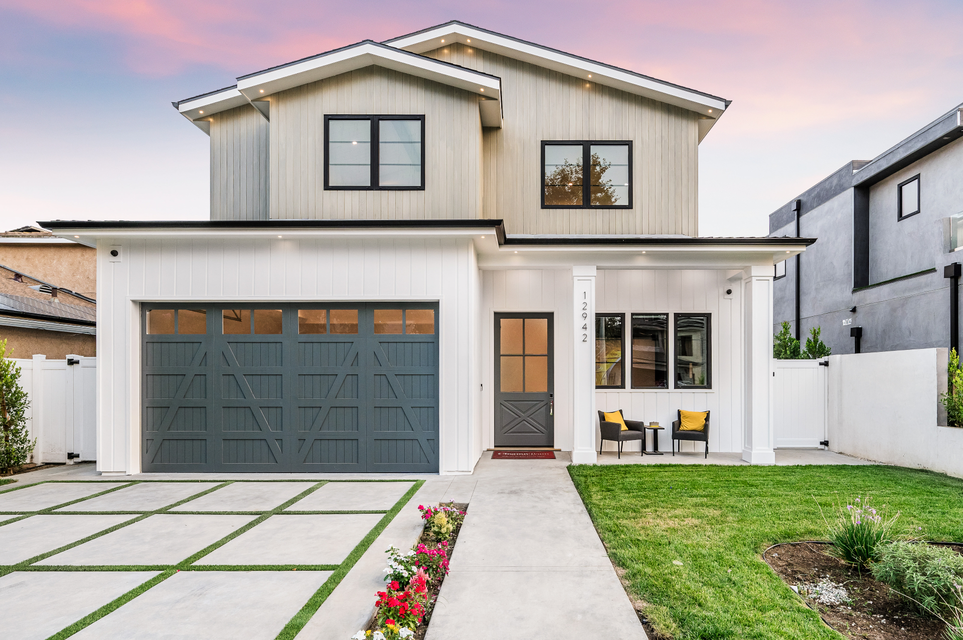 Modern suburban home exterior